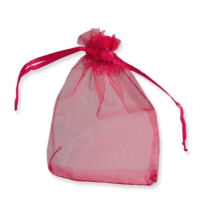Burgandy Organza Gift Bag w Satin Drawstring 12 Units BREWTeas